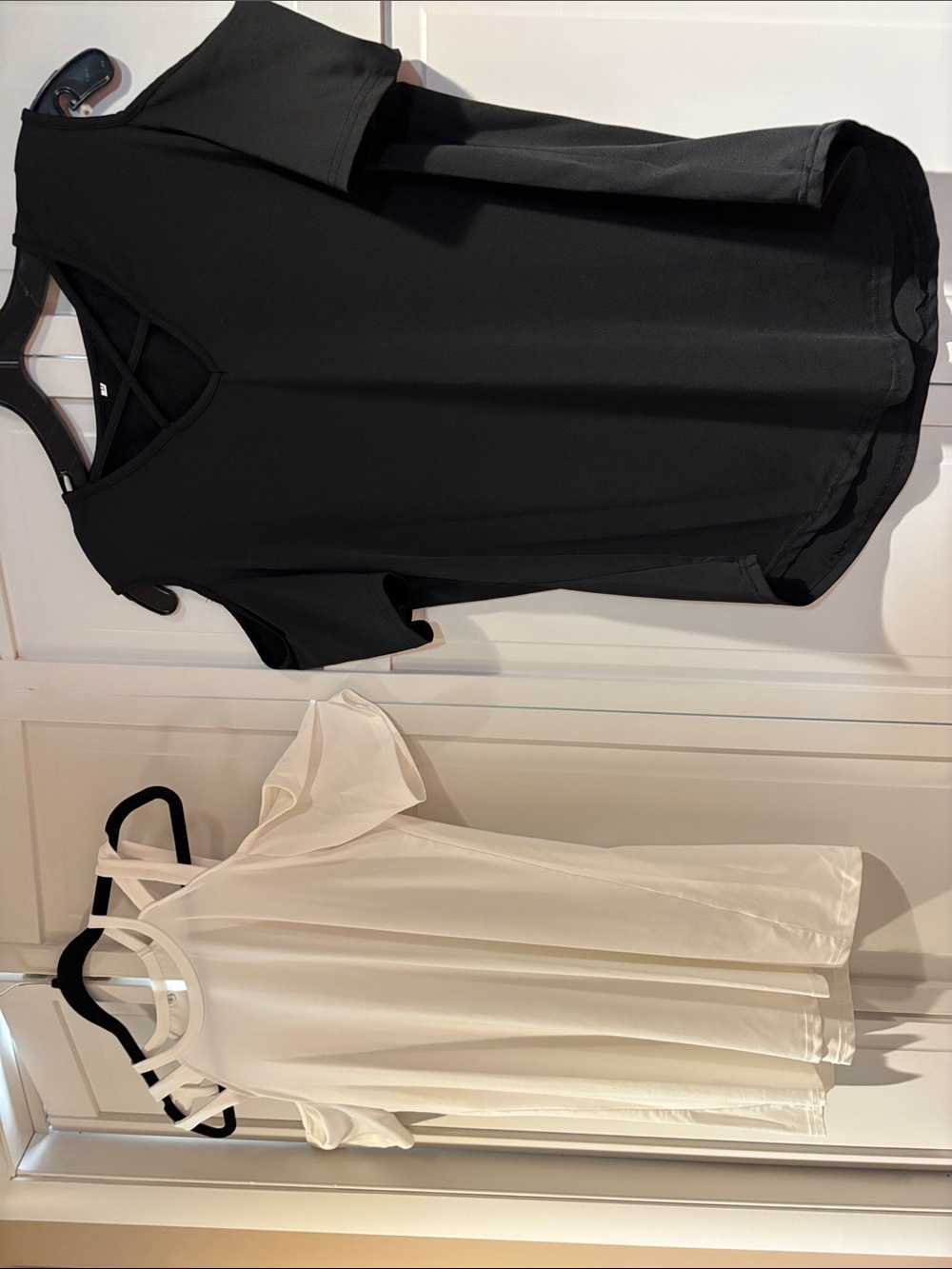 Black Short-Sleeve Women's Top with V-Neck